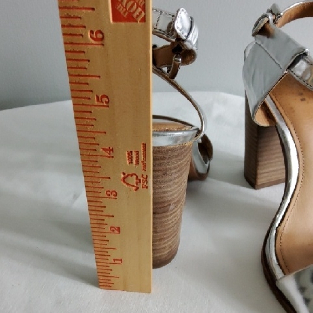 Coach Silver Block Heel Sandals - Picture 12 of 12